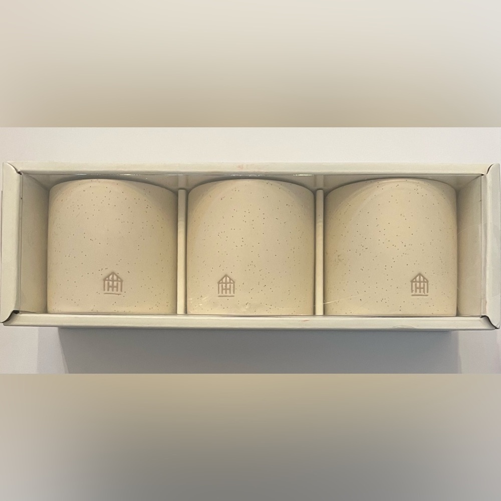 New in package 3 count scent candles hearth & hand magnolia 3 oz each